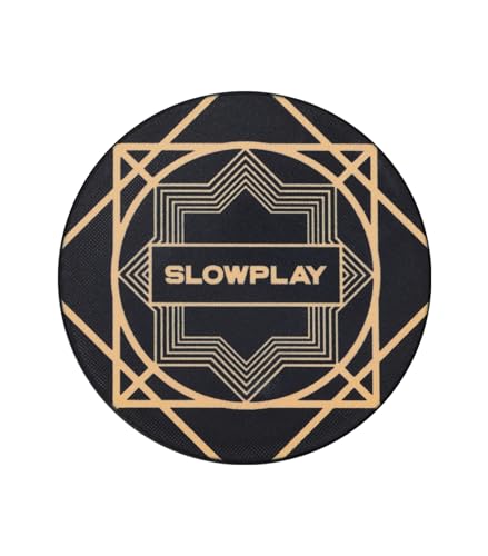 SLOWPLAY Nash Keramik Pokerchips in Loser Schüttung, 10 Gramm Pokerchip aus Keramik in Casino Qualität für Texas Hold'em, 39 mm, Professionelle Chips, 50 Stück (Schwarz) von SLOWPLAY