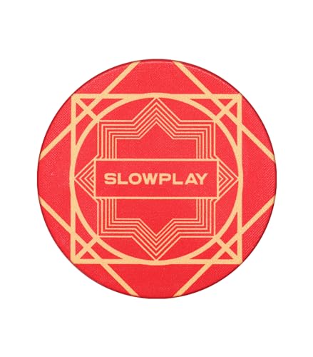 SLOWPLAY Nash Keramik Pokerchips in Loser Schüttung, 10 Gramm Pokerchip aus Keramik in Casino Qualität für Texas Hold'em, 39 mm, Professionelle Chips, 50 Stück (Rot) von SLOWPLAY