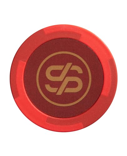 SLOWPLAY Godel Ton-Pokerchips, 14 Gramm Schwerer Tonverbundstoff, 40mm große Chips in Großpackung, 50er-Pack in Rot ohne Werte von SLOWPLAY