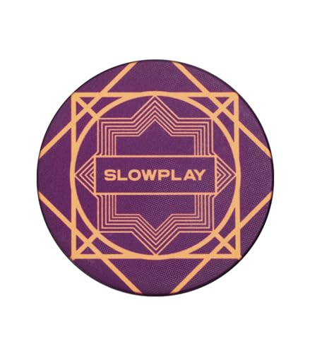 SLOWPLAY Nash Keramik Pokerchips in Loser Schüttung, 10 Gramm Pokerchip aus Keramik in Casino Qualität für Texas Hold'em, 39 mm, Professionelle Chips, 50 Stück (Violett) von SLOWPLAY