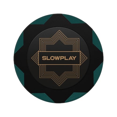 SLOWPLAY Nash Pokerchips aus Ton, 50 Clay Poker Chips Metallkern 14g| Poker Texas Hold'em Chips ohne Nennwert | Erstklassiger Verarbeitung und elegantem Design (Grün Farbe) von SLOWPLAY