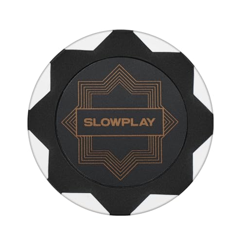 SLOWPLAY Nash Pokerchips aus Ton, 50 Clay Poker Chips Metallkern 14g | Poker Texas Hold'em Chips ohne Nennwert | Erstklassiger Verarbeitung und elegantem Design (weiße Farbe) von SLOWPLAY