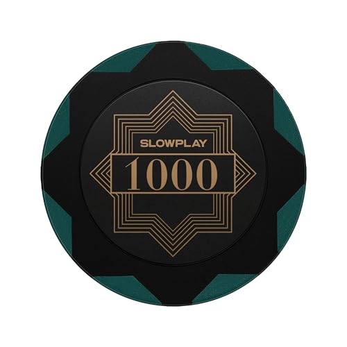 SLOWPLAY Nash Pokerchips aus Ton, 50 Clay Poker Chips Metallkern 14g| für Poker Texas Hold`em | Jetons Casino mit Erstklassiger Verarbeitung und elegantem Design (Wert 1000) von SLOWPLAY