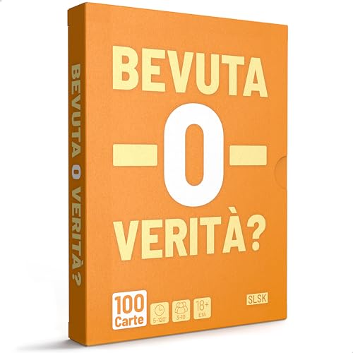 SLSK Games Bevuta o verità? - Il gioco alcolico Unico - Gioco di alcolici Con 100 Carte - gioco di alcolici - gioco di Carte - giochi di partito per adulti - 18+ von SLSK Games