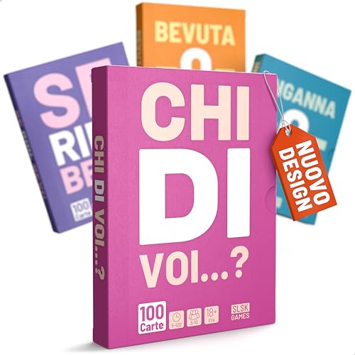 SLSK Games Chi di VOI...? - Il gioco assurdo per le Feste - Gioco di alcolici Con 100 Carte - gioco di alcolici - gioco di Carte - giochi di partito per adulti - 18+ von SLSK Games