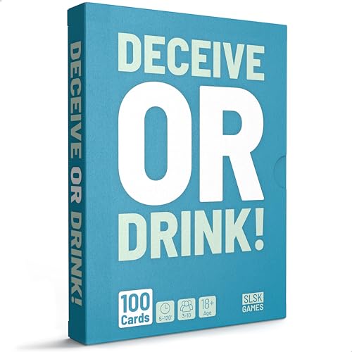 SLSK Games Deceive or Drink! - The Fun Party Game - Drinking Game with 100 Cards - Drinking Game - Card Game - Party Game for Adults - from 18 Years Old von SLSK Games