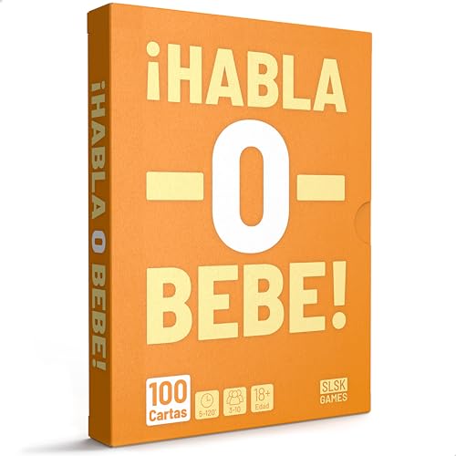 SLSK Games ¡Habla o Bebe! - EL único juego de beber - Juego de beber Con 100 cartas - Juego de beber - Juego de cartas - Juego de Fiesta para adultos - a partir de 18 años von SLSK Games