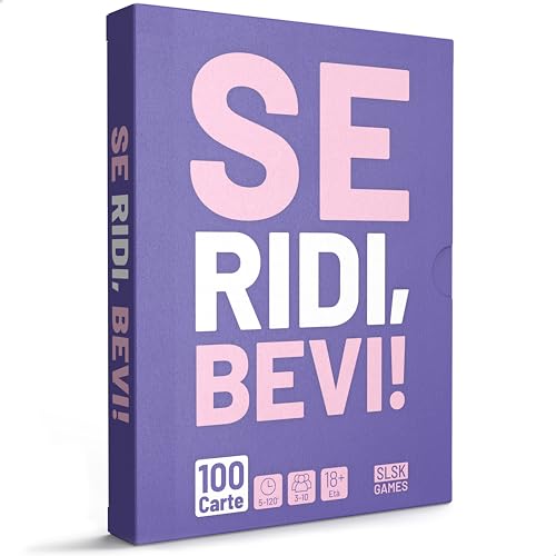 SLSK Games Se Ridi, bevi! - Il Divertente gioco alcolico - Gioco di alcolici Con 100 Carte - gioco di alcolici - gioco di Carte - giochi di partito per adulti - 18+ von SLSK Games