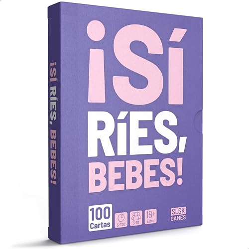 SLSK Games ¡Sí ríes, Bebes! - EL juego de beber más divertido - Juego de beber Con 100 cartas - Juego de beber - Juego de cartas - Juego de Fiesta para adultos - a partir de 18 años von SLSK Games