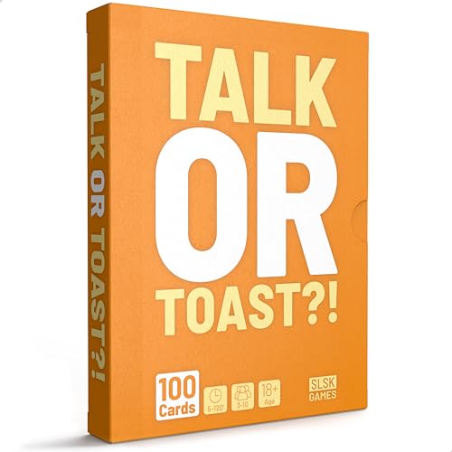 SLSK Games Talk or Toast!? - The Unique Drinking Game - Drinking Game with 100 Cards - Drinking Game - Card Game - Party Game for Adults - from 18 Years Old von SLSK Games