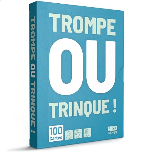 SLSK Games Trompe ou Trinque ! - Le jeu de fête amusant - Jeu à boire Avec 100 Cartes - Jeu de boisson - Jeu de Cartes - Jeu de fête Pour adultes - dès 18 ans von SLSK Games