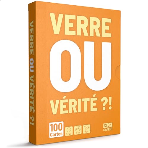 SLSK Games Verre ou Vérité ?! - Le jeu à boire Unique en Son Genre - Jeu à boire Avec 100 Cartes - Jeu de boisson - Jeu de Cartes - Jeu de fête Pour adultes - dès 18 ans von SLSK Games