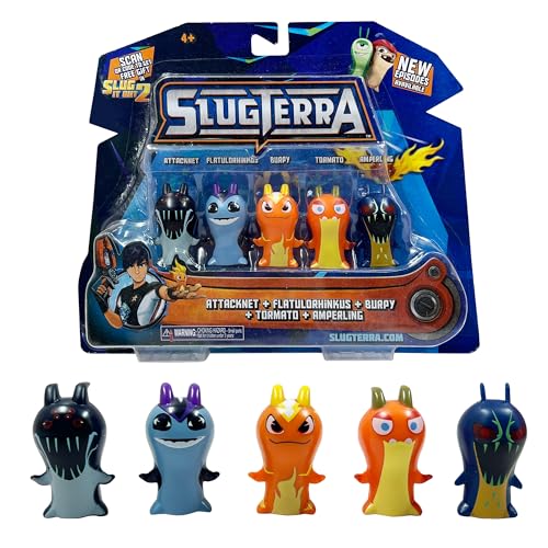 SLUGTERRA, LUU02 5 Figuren, 4,5 cm, zufälliges Modell, für Kinder ab 4 Jahren von SLUGTERRA