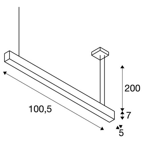 SLV GLENOS 1001400 LED-Pendelleuchte LED fest eingebaut 46W Schwarz von SLV