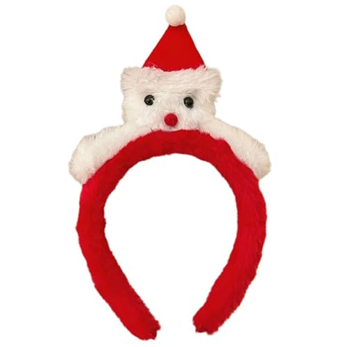 SLXLYH Geweih-Stirnband, Weihnachts-Kopfbedeckung, Weihnachtsfeier, Foto-Requisiten, Party-Kopfbedeckung, Cosplay-Zubehör (Weihnachtsmütze, weiß) von SLXLYH