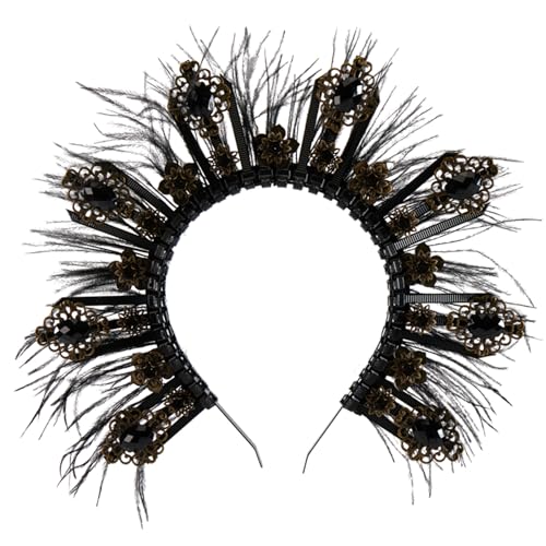 SLXLYH Haarreif mit Stacheln, Cosplay, Heilige Kronen, Festival, Haarreif, Karneval, Shows, Kopfschmuck, Halloween-Requisiten, Unisex, Schwarz von SLXLYH