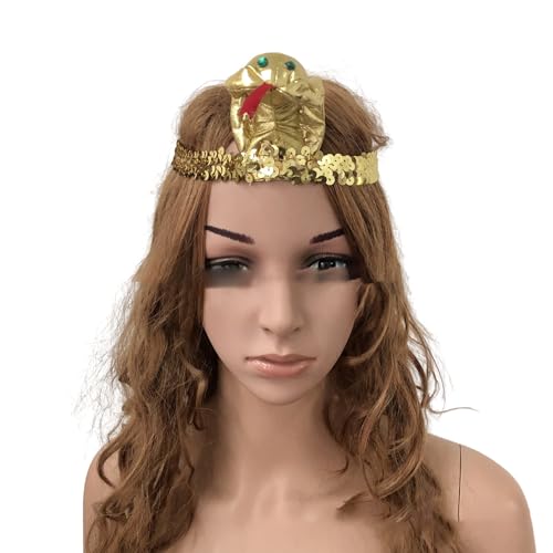 SLXLYH Haarreif mit goldenen Pailletten, Cosplay-Stirnbänder, Cosplay-Stirnbänder, Haarband, Kopfbedeckung (Pailletten-Kopfschmuck) von SLXLYH