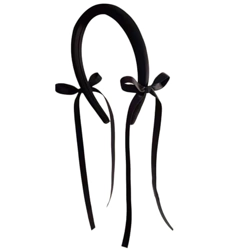 SLXLYH Schwarze Schleifen Stirnband Haarschmuck Haarteile Ornament für Frauen und Mädchen Cosplay Halloween Kostüm Partys von SLXLYH