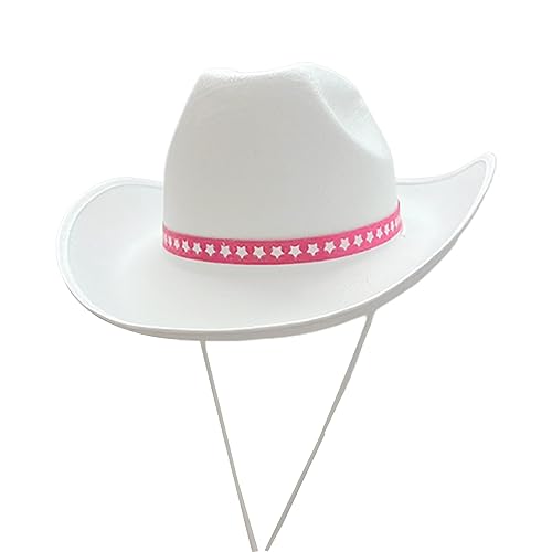SLXLYH Weißer Hut, Kostümzubehör, Western-Cowboyhut, Mehrzweck-Dekoration für Kinder, Mädchen, Kostüm, Cosplay, Requisiten, Ornament SLXLYH Weißer Hut, Kostümzubehör, Western-Cowboyhut, Mehrzweck-Dekoration für Kinder, Mädchen, Kostüm, Cosplay, Requisiten, Ornament von SLXLYH