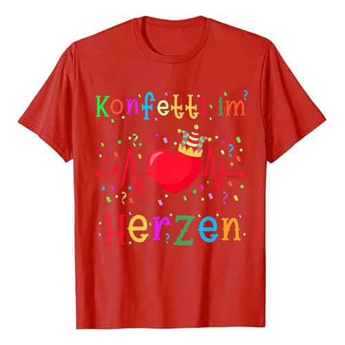 SLYGOU Konfetti im Herzen Fasching,KostüM Damen Dies ist mein Kostüm und Ende Glitzer Kostüm Damen BüGelbild Konfetti im Herzen Partner Kostüme Fasching (Rot, S-3XL) von SLYGOU