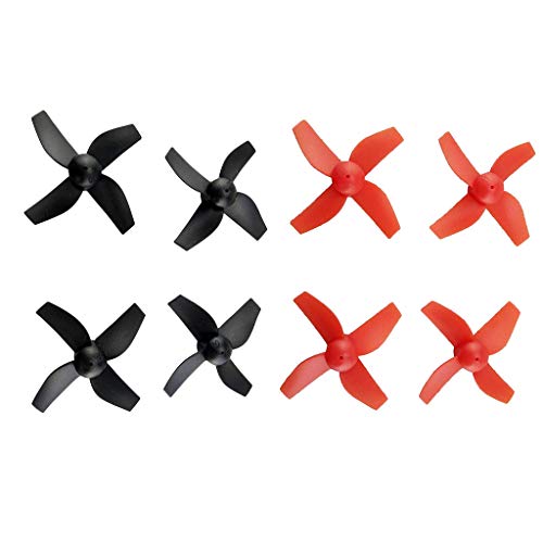 SM SunniMix 8pcs Propeller Ersatzpropeller für HS210 H36 E010 T36 NIHUI NH010RC Quadcopter, rot schwarz von SM SunniMix