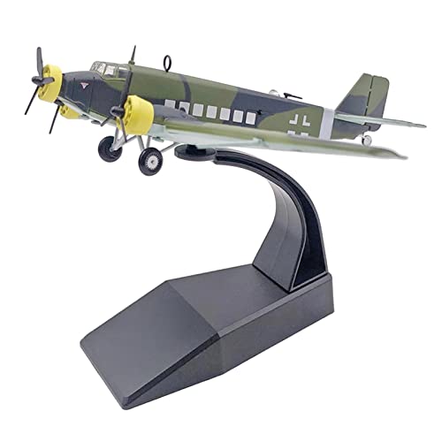 SM SunniMix Hohe Simulation 1/144 Druckguss JU-52 Flugzeug Flugzeug Deutsches Transportflugzeug Aviation Fighter Modell Spielzeug mit Ständer Militärische Kampfflugzeuge von SM SunniMix