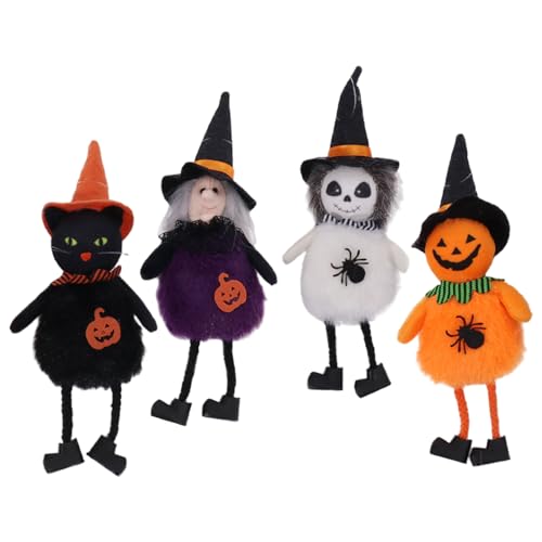 4pcs Halloween Plüsch hängende Plüschpuppen Set Witch Ghost Kürbiskatze Ornamente für Festliche Partys Home Decor Halloween Thema 4pcs Halloween Plüsch hängende Plüschpuppen Set Witch Ghost Kürbiskatze Ornamente für Festliche Partys Home Decor Halloween Thema von SMELEYOU
