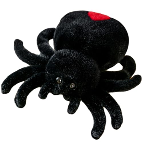 Halloween Deko Spider Plüsch 9, 8 Zoll dekorative große Augen entzückende Halloween Stofftiere weiche Spinnenwärmungen ausgestopfte Tiere lustige Party Gefälligkeiten, Schwarz Halloween Deko Spider Plüsch 9, 8 Zoll dekorative große Augen entzückende Halloween Stofftiere weiche Spinnenwärmungen ausgestopfte Tiere lustige Party Gefälligkeiten, Schwarz von SMELEYOU