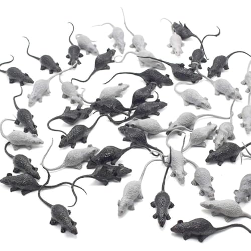 Halloween -Dekoration 20 PCs Mini gefälschte Ratten -Simulierte Mausmodell Realistischer Terror Plastik Mausfiguren Kleine gefälschte Maus -Kinder Neuheit Spielzeug für Halloween Witz Streich Spiel von SMELEYOU