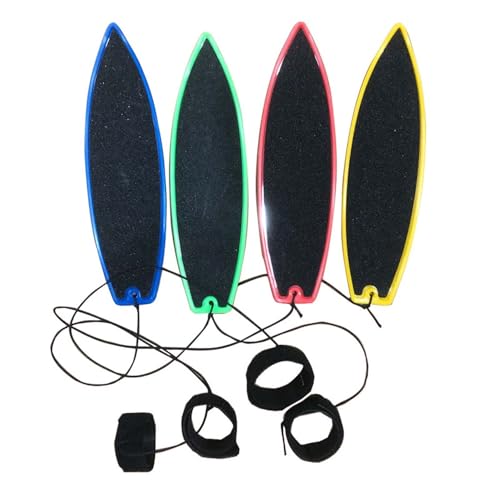 SMELEYOU 4pcs Finger Surfboards Finger -Surfbrett mit Schnur für Kinder Teenager Erwachsene Fingerbrett Sommerurlaub Wind Surfbrett Fingerbrett Finger Surfbrett (Blau+Gelb+Rot+Grün) von SMELEYOU