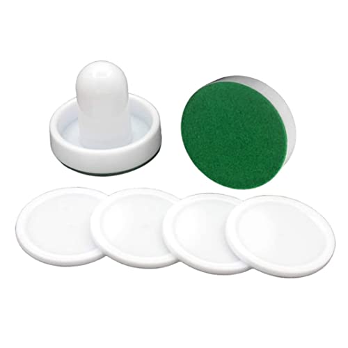 SMELEYOU Air Hockey Pucks Air Hockey Tisch Ersatz Set Ice Hockey Pushers Pucks Paddles Tischfamilie Spiel Weiß von SMELEYOU