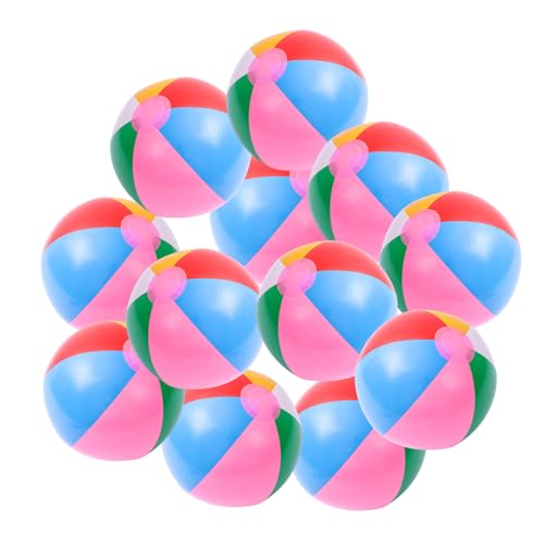 SMELEYOU Aufblasbare Strandkugeln Regenbogen Schwimmbad Ball Sommerspiele Spielzeug für Strandpool Party 12PCS Sommer Beach Spielzeug von SMELEYOU