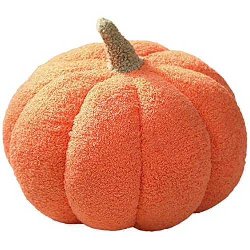 SMELEYOU Halloween Dekoration Kürbiswurf Kissen gefülltes Flauschiges Plüschspielzeug 2022 Halloween Kürbis Dekorative Kissen Kissen Home Dekoration Orange 20cm von SMELEYOU