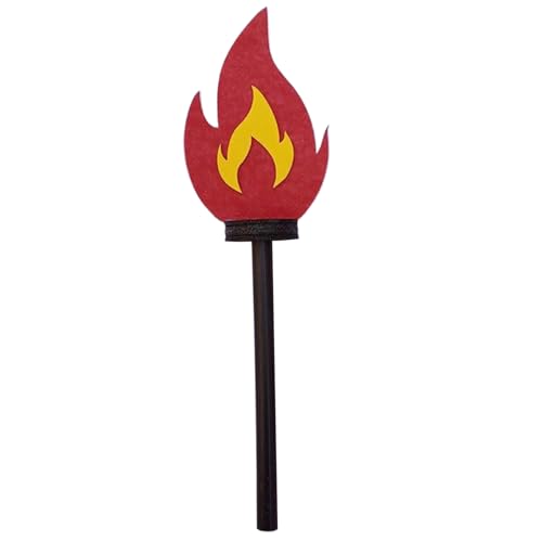 SMELEYOU Halloween Dekorationen gefälschte Torch 19x5 Torch Requisite Vivid Nuted Holz gefälschter Torch für Kinder Handheld Flameless Torch Party Dekorationen für Sportwettbewerb von SMELEYOU