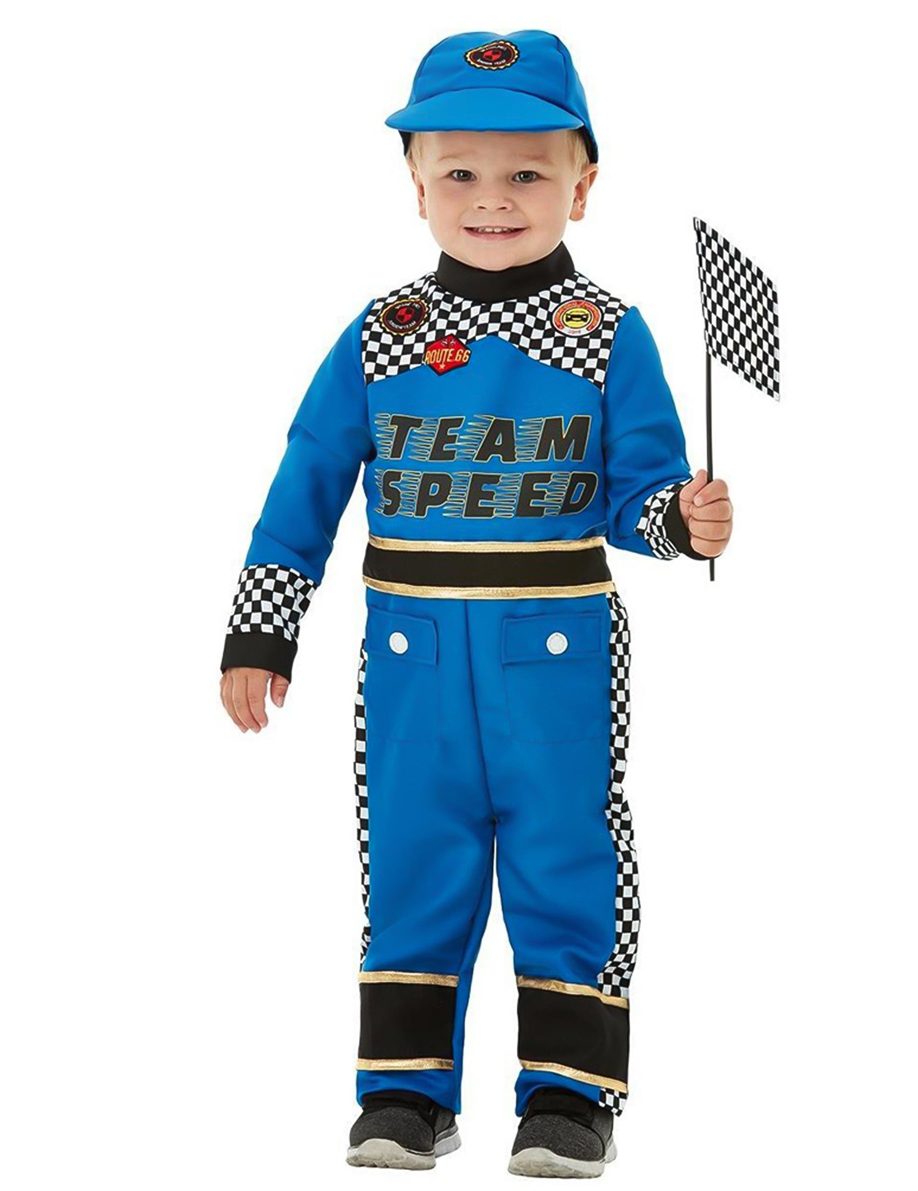 Baby-Rennfahrer Karneval-Kostüm blau-schwarz-weiss Baby-Rennfahrer Karneval-Kostüm blau-schwarz-weiss von RUBIES NL
