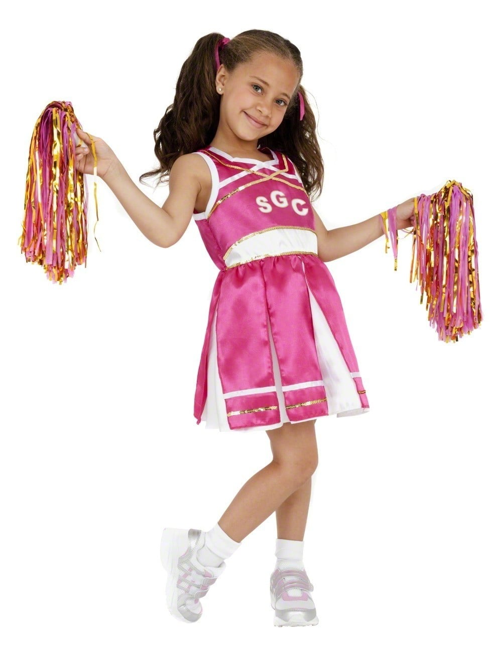 Cheerleader Kinderkostüm pink-weiss Cheerleader Kinderkostüm pink-weiss von RUBIES NL