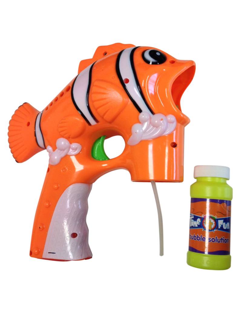 Clownfisch-Seifenblasenpistole Kinderspielzeug orange-weiss-schwarz von SMIFFY'S