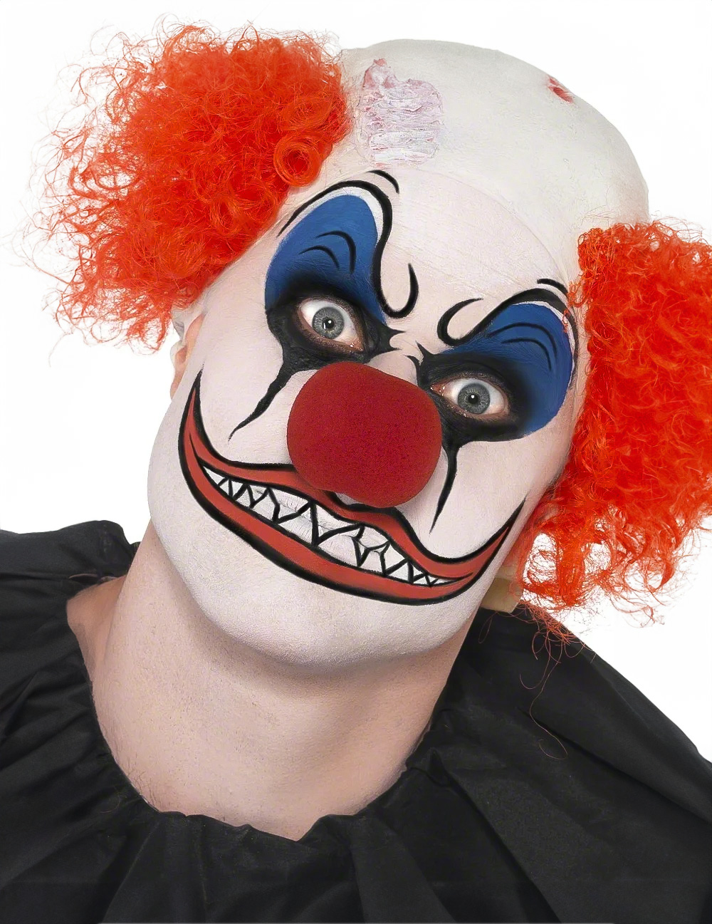 Horror-Clown Make-Up-Set Halloween weiss-blau-rot von SMIFFY'S