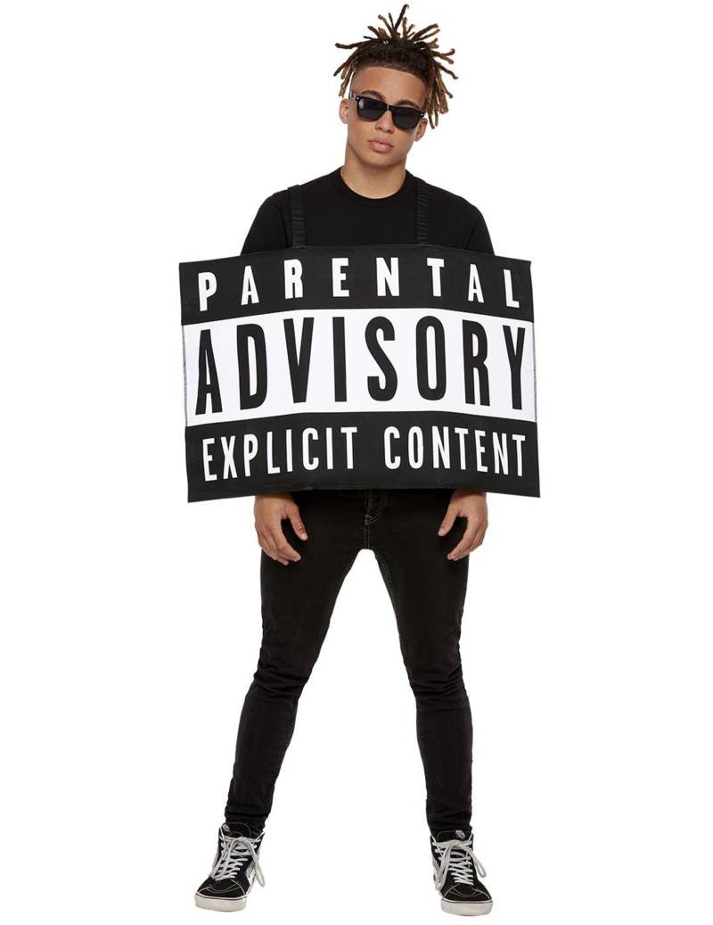 Humorvolles Kostümaccessoire Parental Advisory für Erwachsene von SMIFFY'S