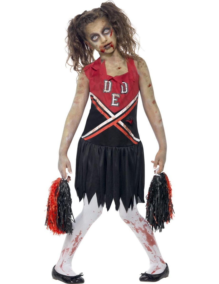 Zombie Cheerleader Halloween Kinderkostüm rot-schwarz Zombie Cheerleader Halloween Kinderkostüm rot-schwarz von RUBIES NL