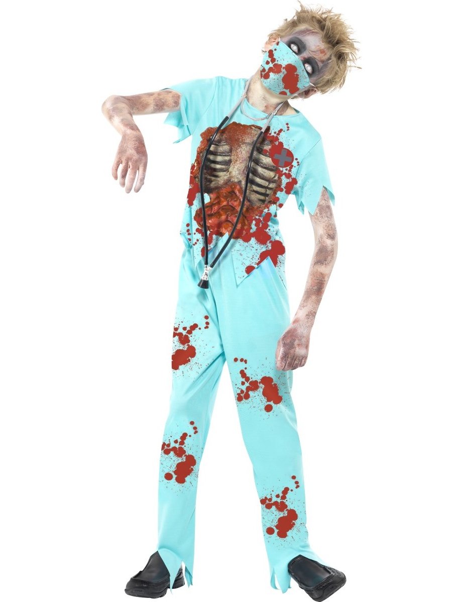 Zombie Chirurg Halloween Kinderkostüm hellblau Zombie Chirurg Halloween Kinderkostüm hellblau von SMIFFY'S