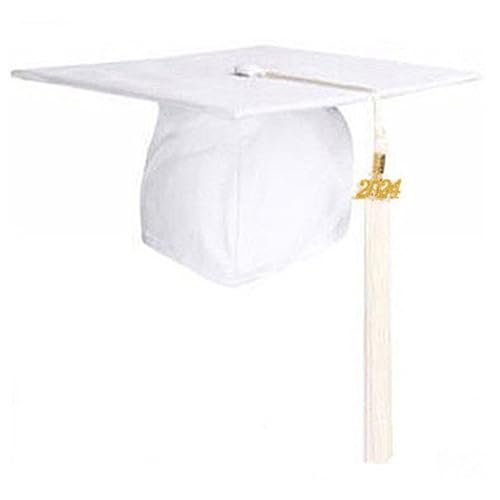 Abschlusshut für Erwachsene 2024 Bachelor Cap Einstellbare Akademische Graduierung Kappe Wiederverwendbar für High School University College Graduation Party Supplies Schwarz von SMIMGO