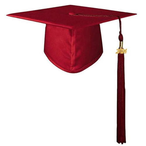 Abschlusshut für Erwachsene 2024 Bachelor Cap Einstellbare Akademische Graduierung Kappe Wiederverwendbar für High School University College Graduation Party Supplies Schwarz von SMIMGO