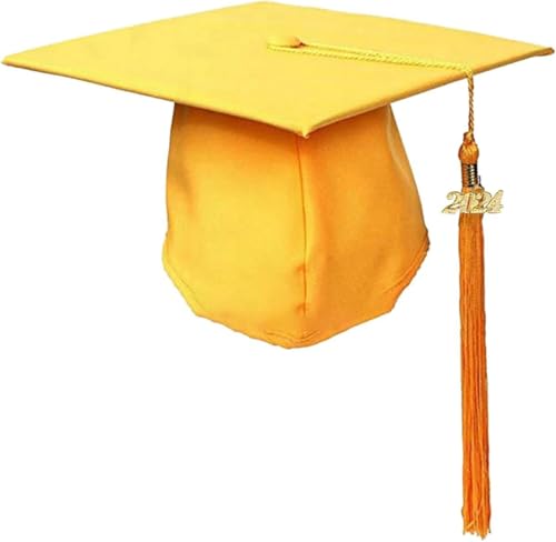 Abschlusshut für Erwachsene 2024 Bachelor Cap Einstellbare Akademische Graduierung Kappe Wiederverwendbar für High School University College Graduation Party Supplies Schwarz von SMIMGO