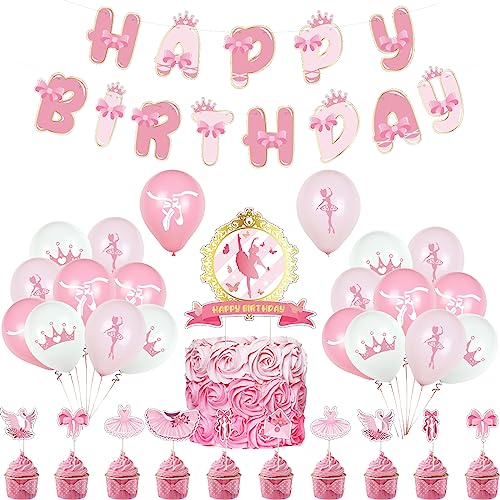 Geburtstag Party Deko Ballerina Geburtstag Luftballons Ballet Kuchentopper Geburtstag Ballett Girlande Geburtstag Ballerina Geburtstagsdeko Ballett Luftballons Deko Geburtstag von SMLHPARTY