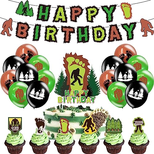 Geburtstag Party Deko Big Foot Luftballons Geburtstag Bigfoot Kuchen Topper Geburtstag Big Foot Geburtstag Girlande Bigfoot Kindergeburtstag Deko Big Foot Geburtstagsdeko von SMLHPARTY