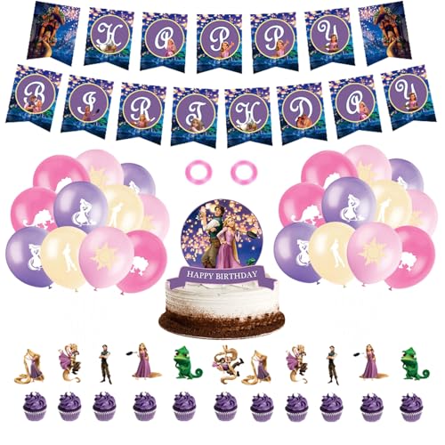 Geburtstag Party Deko Princess Rapunzel Luftballons Deko Geburtstag Prinzessinen Rapunzel Kuchentopper Geburtstag Prinzessin Rapunzel Geburtstag Girlande Tangled Geburtstagsdeko von SMLHPARTY