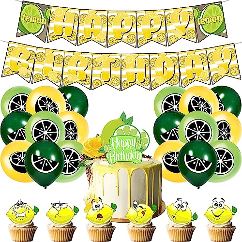 Kindergeburtstag Deko Zitrone Geburtstagsdeko Lemon Luftballons Geburtstag Zitrone Kuchen Topper Geburtstag Zitrone Girlande Geburtstag Zitrone Luftballons Deko Geburtstag Lemon Geburtstag Deko von SMLHPARTY