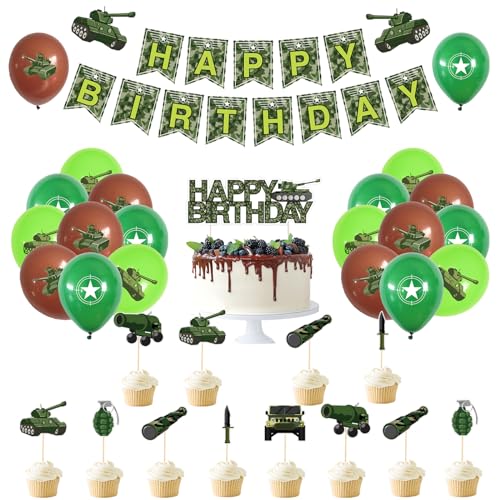 Militär Geburtstag Deko Army Deko Geburtstag Camouflage Geburtstag Luftballons Militär Luftballons Deko Camouflage Torten Topper Army Girlande Geburtstag Army Camouflage Geburtstag Party Deko von SMLHPARTY