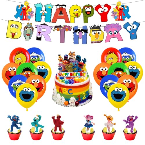 Sesamstraße Geburtstag Deko Sesame Street Deko Geburtstag Sesamstraße Luftballons Deko Sesame Street Geburtstag Luftballons Sesamstraße Kuchendeko Geburtstag Sesame Street Geburtstag Girlande von SMLHPARTY